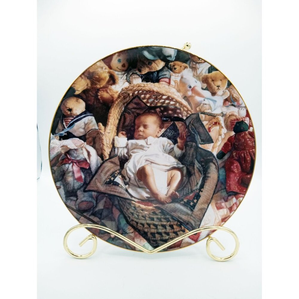 Steve Hanks "The New Arrival" Collector Plate 1994 Hadley House Limited Edition
